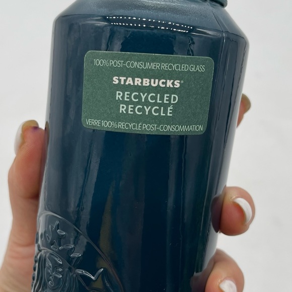 Starbucks Collectible Translucent Glass Water Bottle 22oz Recycled Irridescent - Picture 7 of 16